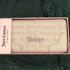 Juicy Couture gothic light pink long full size wallet. New in gift box.